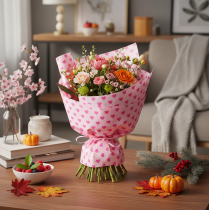 Artikel Manschettenpapier Rosa mit Herzmotiv 25 cm x 100 m für Dekoration