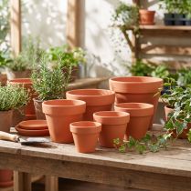 Artikel Blumentöpfe aus Ton, Terrakotta, Ø 3,5-9 cm, 10 Stück