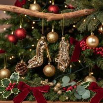 Artikel Glasschuh-Ornamente mit Leopardenmuster aus Glas, 13 cm, 2-teilig