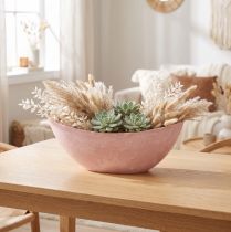 Artikel Deko-Schale Kunststoff Rosa mit Marmorierung 34x11x11cm Pflanzschale
