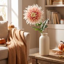 Artikel Chrysantheme künstlich Rosa-Blüte 64cm aus Kunststoff mit Textilfaser