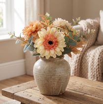 Artikel Künstliche Gerbera Blume Ø11cm L50cm Apricot mit biegsamem Stiel