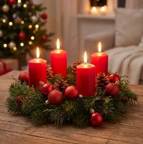 Artikel Mini Weihnachtskugeln Rot Ø3 cm aus Kunststoff, 14 Stück