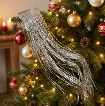 Artikel Lametta Silber 50×40 cm Weihnachts- und Partydekoration aus Kunststoff