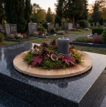 Artikel Deko Holzscheibe aus Sperrholz Ø24cm geflammt