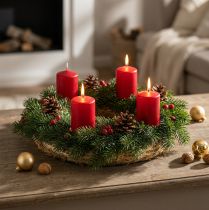 Artikel Strohkranz 20 cm Ø, 4 cm Höhe, 10er Set, Natur, Kranzrohlinge für Advent und Dekoration