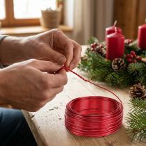 Artikel Aluminiumdraht Rot Ø2mm 60m 500g für Bastel- und Floristikarbeiten