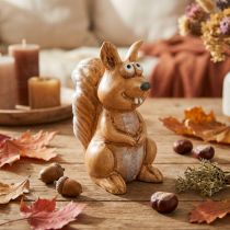 Artikel Eichhörnchen Figur sitzend aus Keramik 10 cm Braun für Herbstdekoration