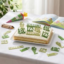 Artikel Tischdeko Einschulung Filzplatten Grün Hellgrün 10x20cm 2 Stück