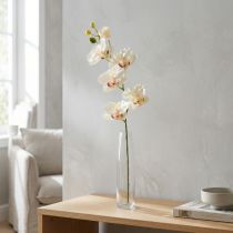Artikel Phalaenopsis-Orchidee künstlich 70 cm Creme Rosa mit 6 Blüten aus Kunststoff