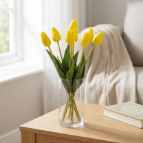Artikel Künstliche Tulpen aus Polyester 40 cm gelb 7 Stück für Wohn- und Bürodekoration