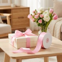 Artikel Polyester Geschenk- und Dekorationsband 50 m Hellrosa