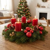 Artikel Mini Weihnachtskugeln Glas Rot Matt und Glänzend Ø2,5cm 22 Stück