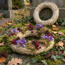 Artikel Strohkranz Rohling 35cm Ø Naturmaterial DIY Dekoration 2er Set