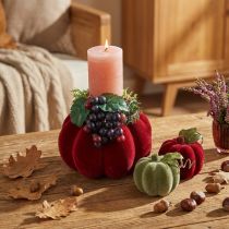 Artikel Mini-Kürbisse aus Kunststoff – Beflockt in Herbstfarben 9,5cm 3er-Set