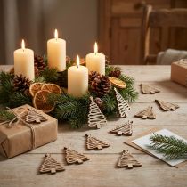 Artikel Streudeko Tannenbaum Holz Natur 3x4,5cm 72 Stück