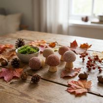 Artikel Streudeko Mini Holzpilze Braun Ø2 cm Naturholz 24 Stück