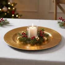Artikel Plastikteller Ø33cm Gold mit Blattgold-Effekt