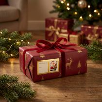 Artikel Weihnachtsaufkleber Geschenkaufkleber Papierrolle 5,5 cm x 3,3 cm 60 Stück Motivprint Goldrand