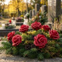 Artikel Foam-Rosen Ø6 cm Rot aus Schaumstoff 27 Stück mit Draht