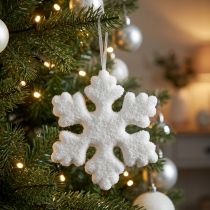 Artikel Christbaumschmuck Schneeflocke Weiß Kunststoff 15cm