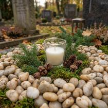 Artikel Flusskiesel Naturstein Creme 3-5 cm 1 kg für Dekoration