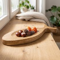 Artikel Deko-Tablett Holz Fisch 30x3x12cm Naturfarben