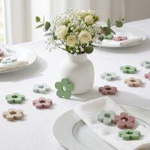 Artikel Streudeko Holzblumen Ø3cm, bunt, 24 Stück, Frühlingsmotive