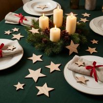 Artikel Streudeko Holzsterne Weihnachten Natur Braun Ø3–5,5cm 48 Stück