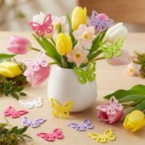Artikel Filz-Deko-Schmetterlinge 4 cm bunt – 72 Stück für Tisch- und Basteldekoration