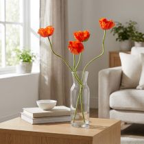 Artikel Künstliche Mohnblumen Orange 58–74 cm 3 Stück