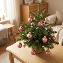 Artikel Mini Weihnachtskugeln Altrosa Ø 2,5 cm Glas 22 Stück