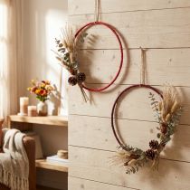 Artikel Jute-Dekoring Ø30cm Rot Dunkelrot 4er-Set für Dekorationen