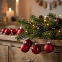Artikel Weihnachtsbaumschmuck Mini-Glaskugeln Rot Matt und Glänzend Ø 3 cm 22 Stück