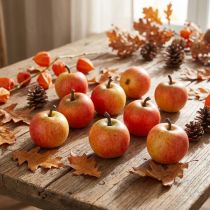 Artikel Künstliche Dekoration Mini-Äpfel Cox Orange aus Kunststoff Ø 3,5cm, 24 Stück, Herbstfarben