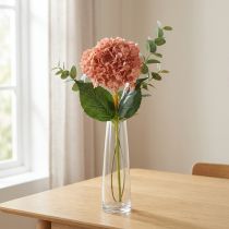 Artikel Künstliche Hortensie Rosa 80 cm Kunststoff Seidenstoff für Dekoration