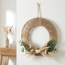 Artikel Dekoring zum Hängen aus Metall und Jute Ø39,5cm Natur Silber