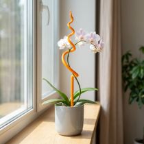 Artikel Orchideenstab Kunststoff Spiralform 64 cm Orange Rankhilfe