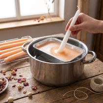 Artikel Kerzentauchwachs Peach 1kg Wachsblock für Dekorationen