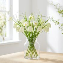 Artikel Schachbrettblumen künstlich Weiß und Grün 40 cm 12er-Strauß