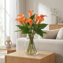 Artikel Calla Lilie Kunstblume Orange Apricot 44 cm Dekoration
