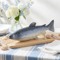 Artikel Deko-Fisch Attrappe Forelle aus Kunststoff 31 cm in Silber, Weiß und Schwarz
