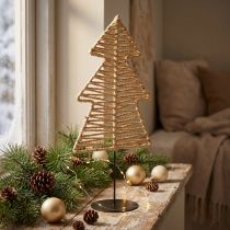 Artikel Deko-Tannenbaum Metall Raffia Natur 21x11,5x45cm Schwarz