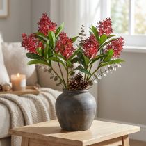 Artikel Künstliche Blumen Skimmia japonica Rot 45cm 2er-Set