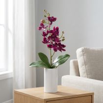 Artikel Künstliche Orchidee Phalaenopsis aus Seidenstoff 30cm Dunkellila