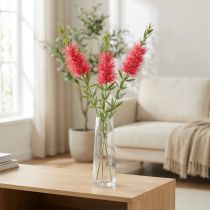 Artikel Künstliche Blumen Karminroter Zylinderputzer 70 cm 3-teilig