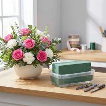 Artikel Steckschaum Ziegel Grün 23 x 11 x 8 cm für Frischblumen 20 Stück
