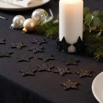 Artikel Mini Glittersterne Schwarz aus Kunststoff, 2,5 cm, 96 Stück, für Deko und Basteln