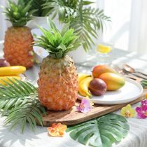 Artikel Künstliche Ananas aus Kunststoff 26 cm – Dekoration für Innenbereiche, Orange-Grün