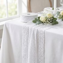 Artikel Spitzenband Weiß 48mm x 20m Häkelspitze Schmuckband für Hochzeit und Dekoration